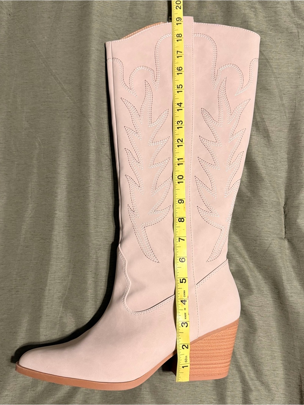 LC Lauren Conrad Cream Over-the-Knee Western Boots - Picture 3 of 7